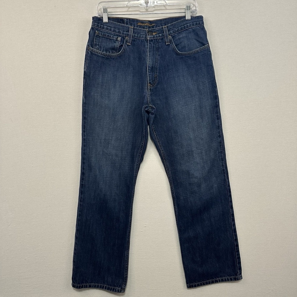 Eddie Bauer Blue Jeans 32x30 Workwear Hunting Horses Classic